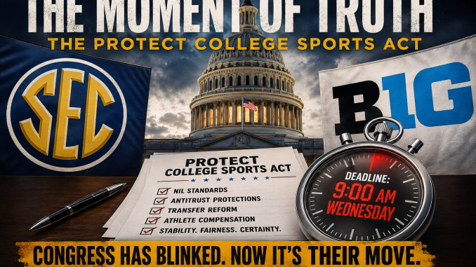 Moment of Truth for Protect College Sports Act