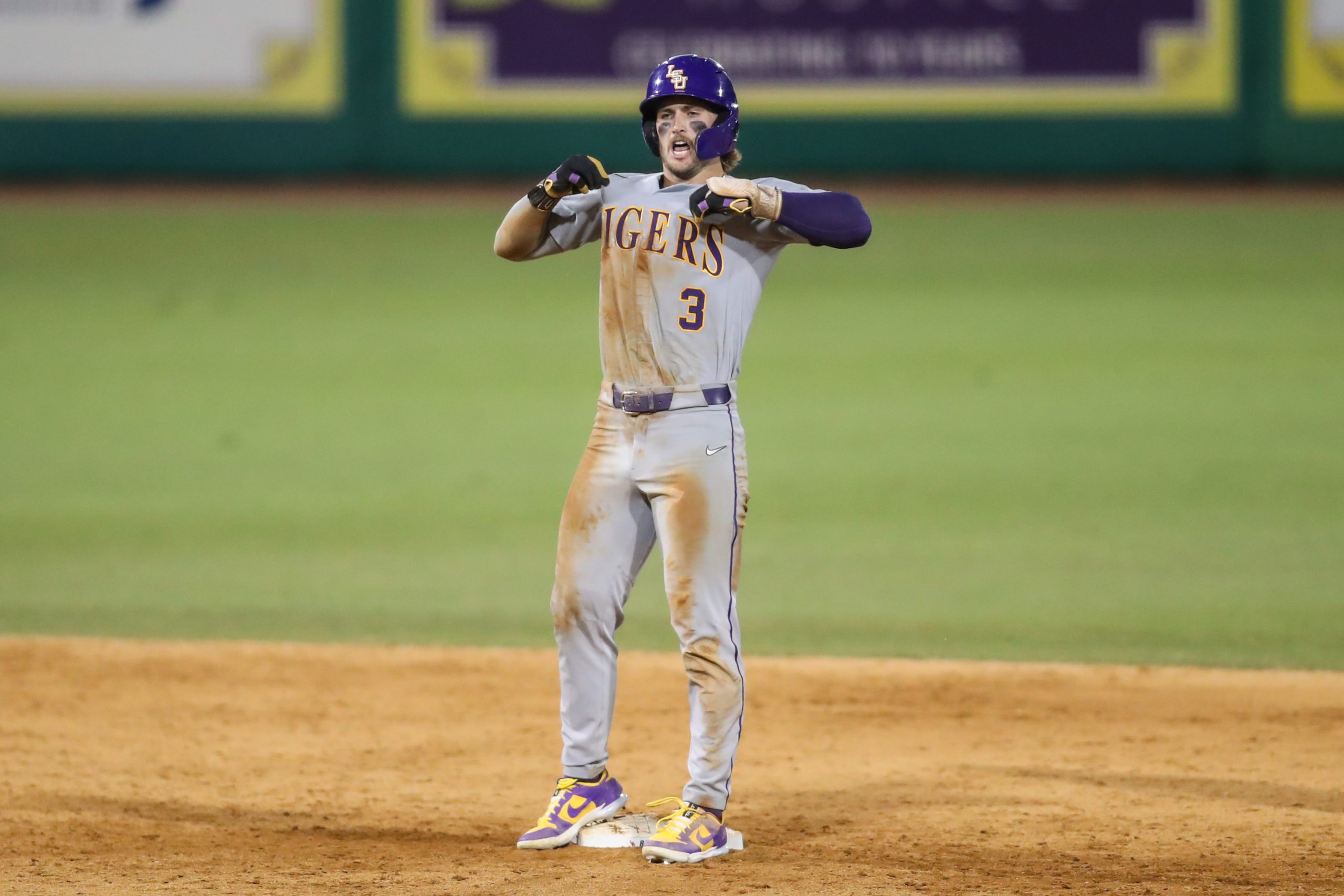 Dylan Crews doubles in last-ever at bat at Alex Box Stadium