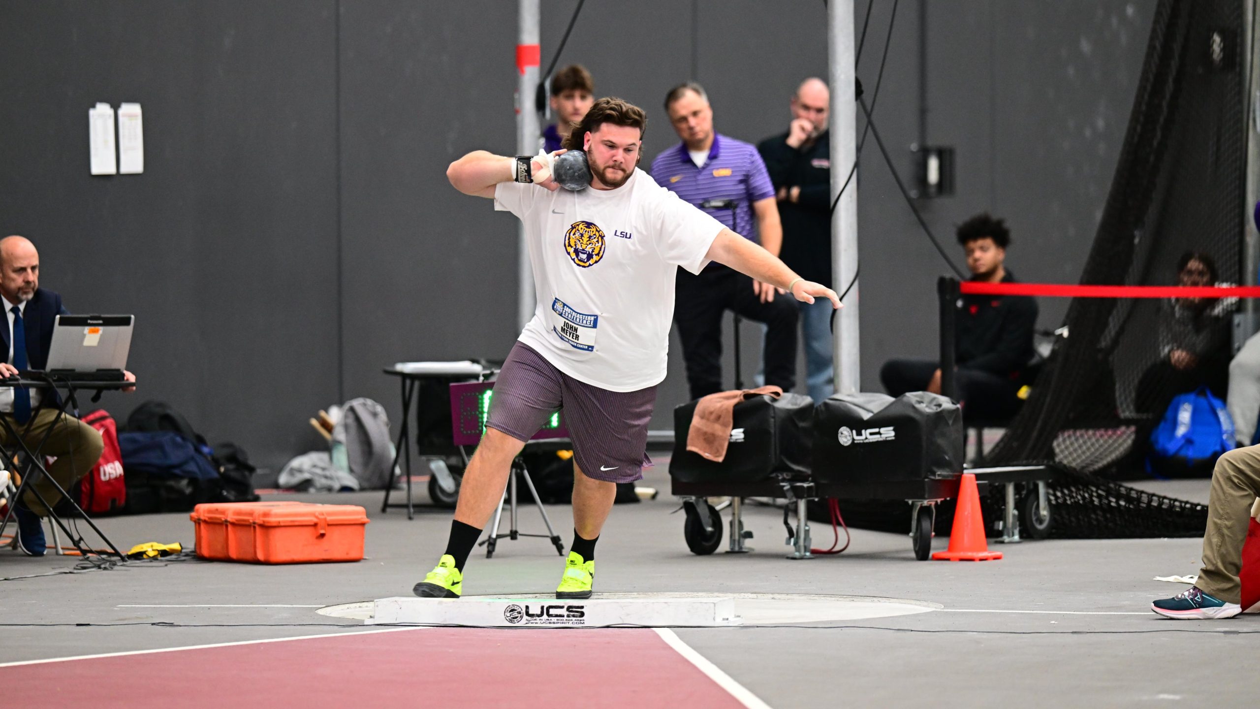 John Meyer wins shot put