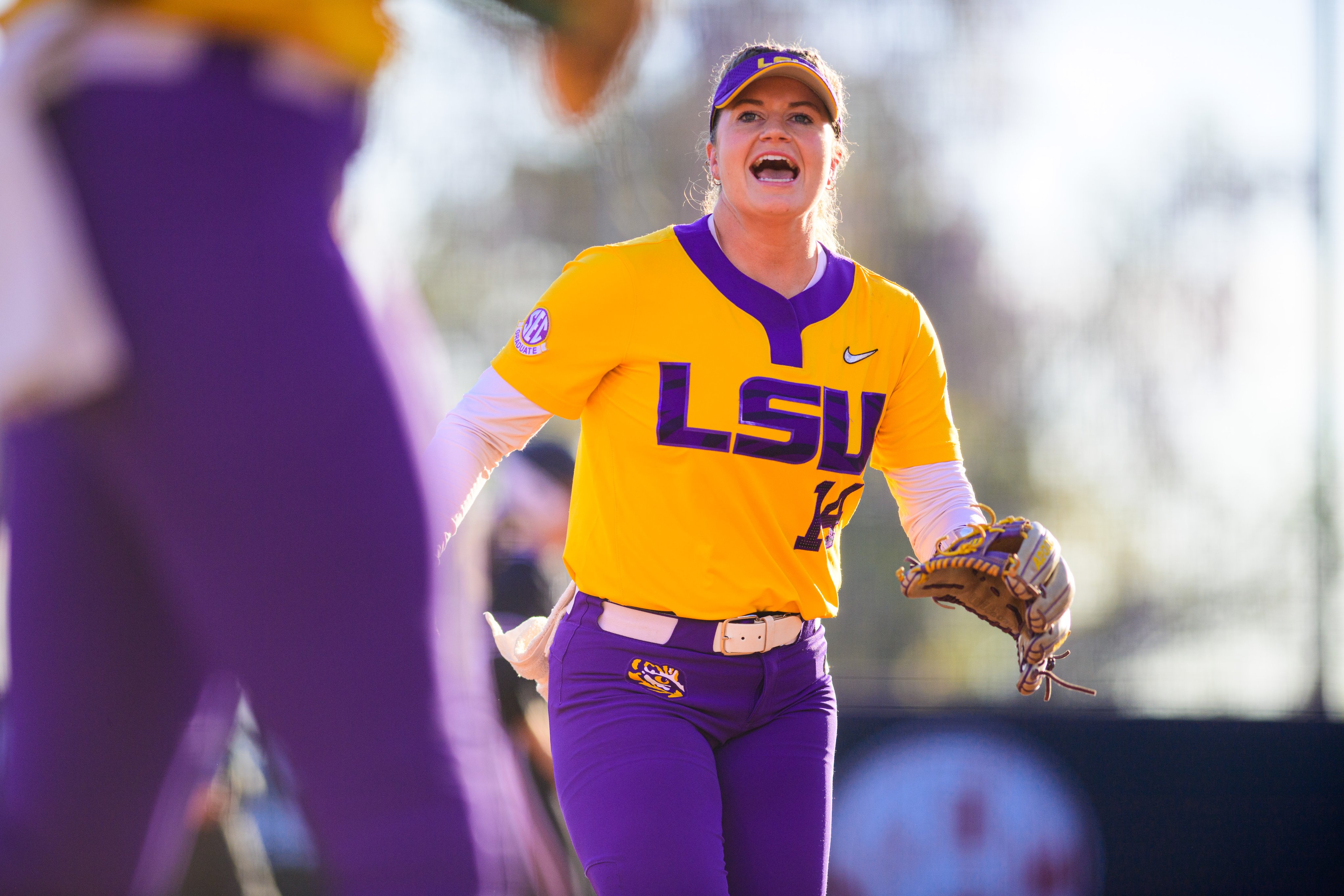 Karli Petty urges team on vs Tennessee