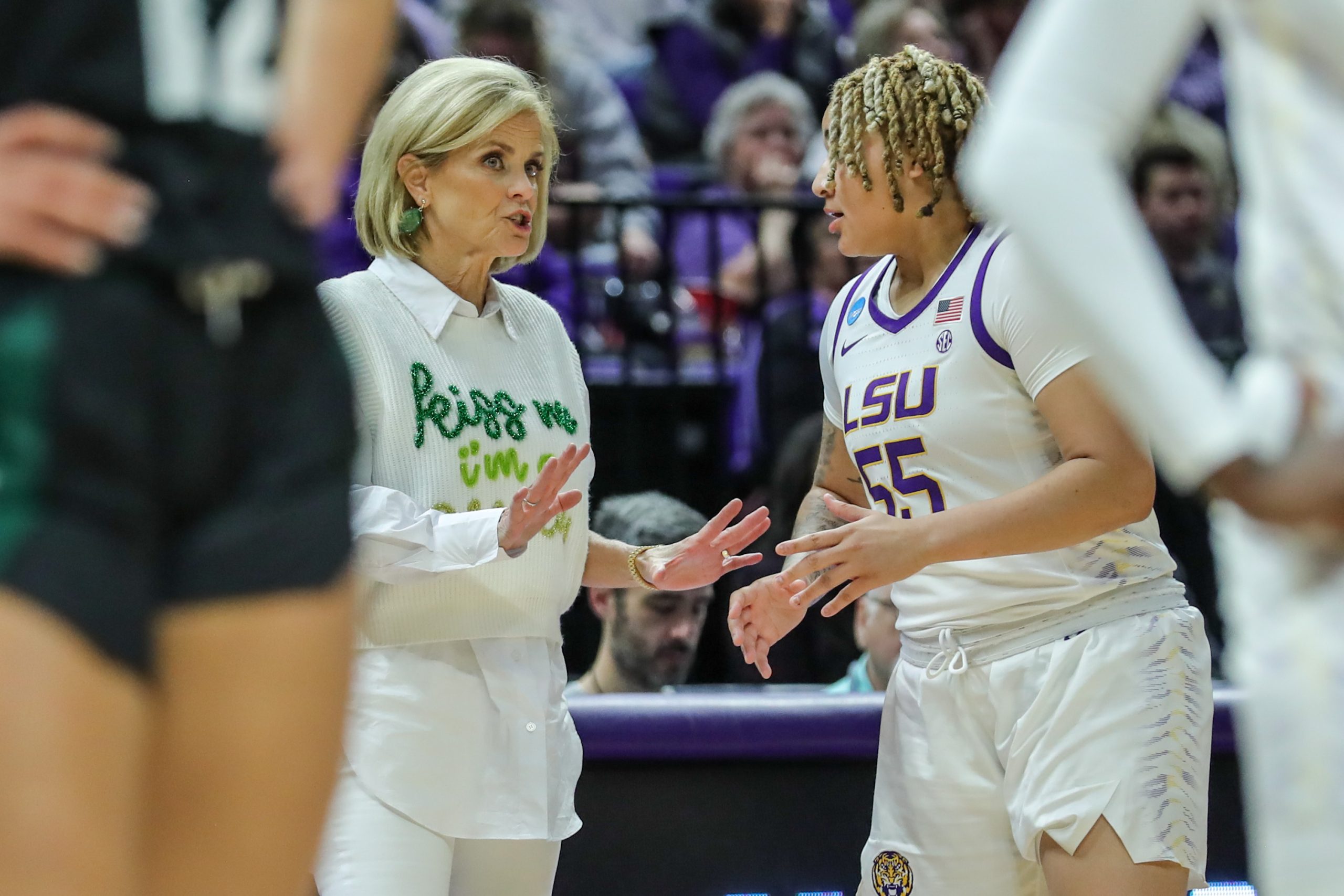 Kim Mulkey and Kateri Poole