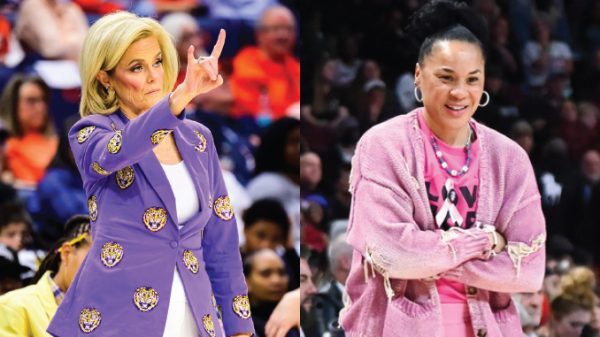Kim Mulkey, LSU and Dawn Staley, South Carolina