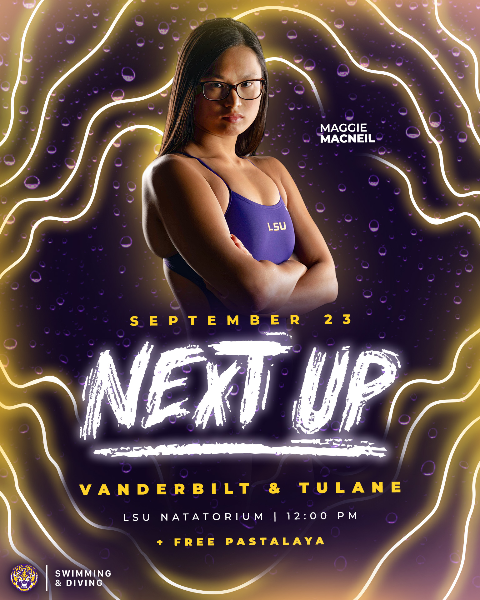 LSU swim graphic
