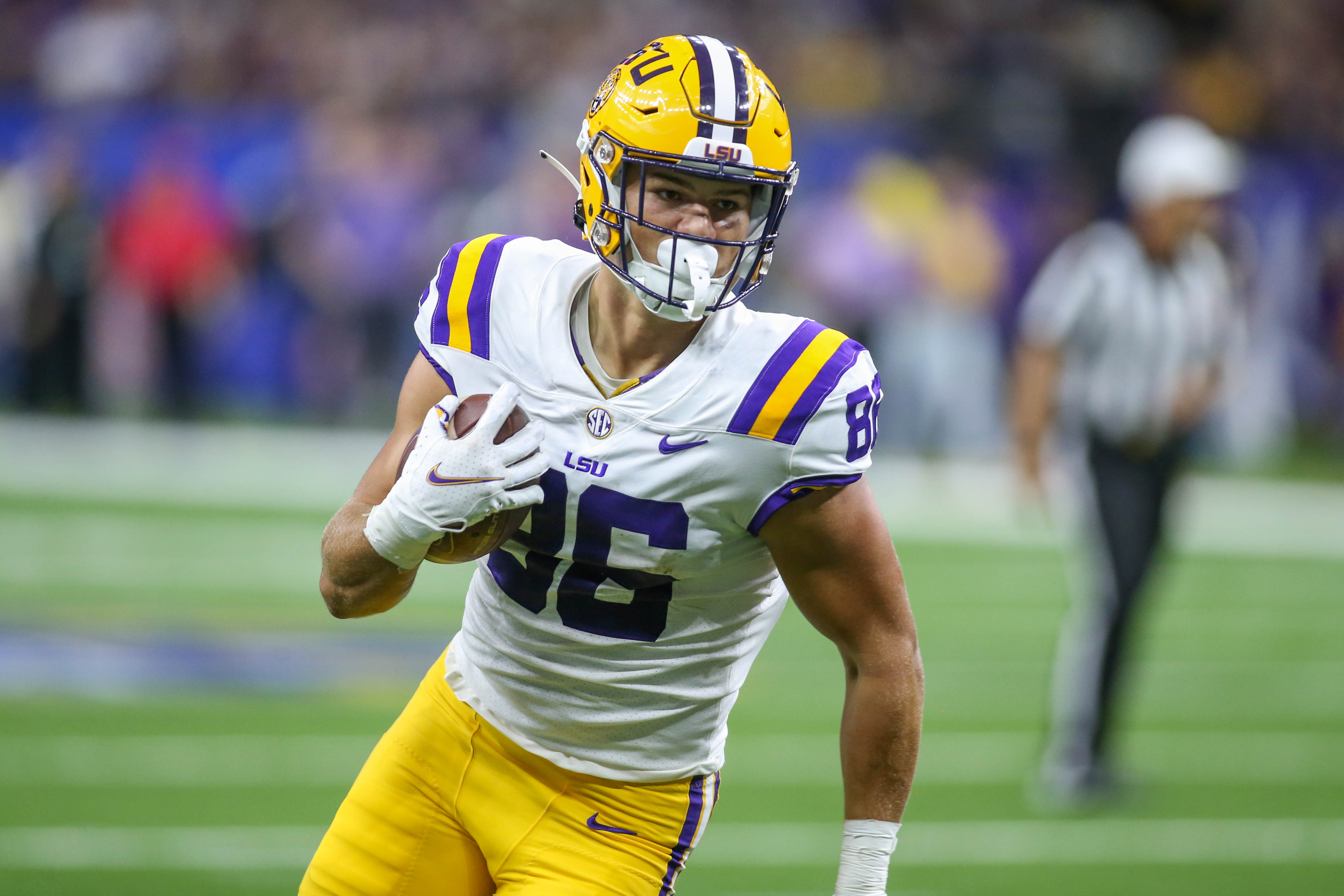 LSU freshman tight end Mason Taylor has been quite a find at a position of need 