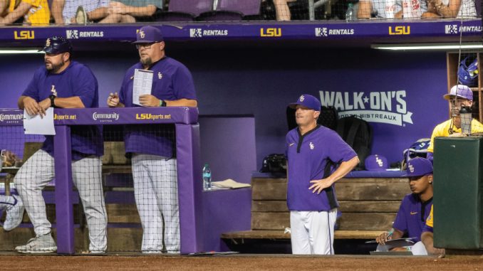LSUBaseballvLittleRock_060125_CoachesDugout_MBacigalupi