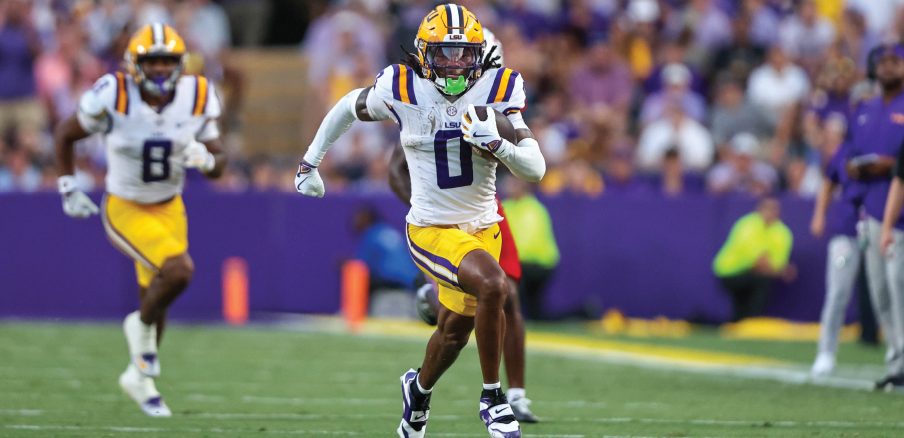 LSUFBallVLATech2025_ZavionThomas1_JMailhes Zavion Thomas, LSU