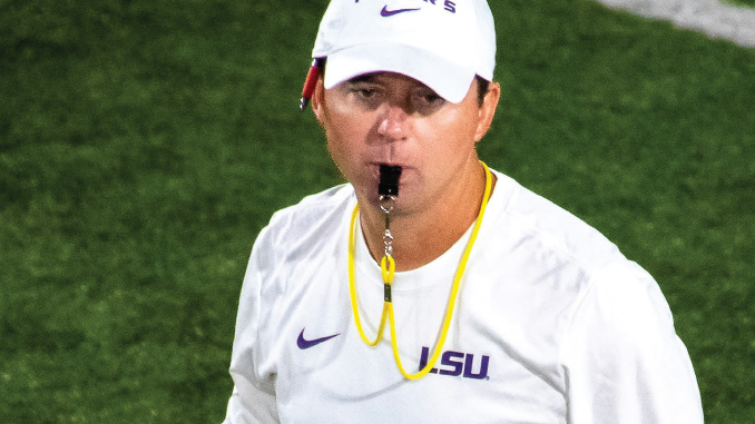 LSUFballPractice_081525_JoeSloan2_MBacigalupi | TigerRag.com Joe Sloan, LSU offensive coordinator