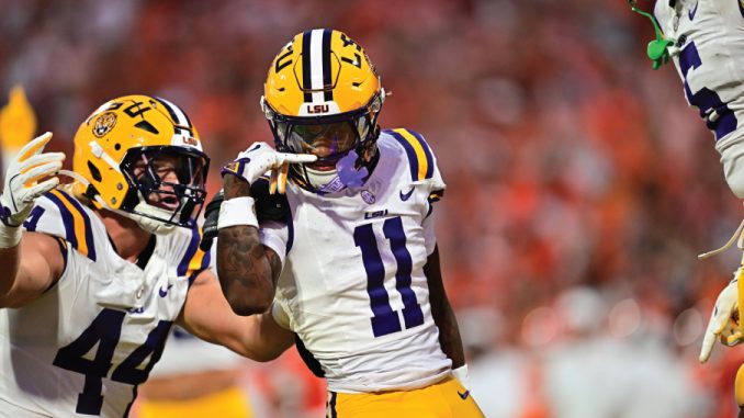 LSUFballVClemson2025_PJWoodland1_LSUAthletics LSU starting cornerback P.J. Woodland had 5 solo tackles with a -12-yard sack and a pass breakup in the Tigers' 17-10 win at No. 4 Clemson on Saturday night. (LSU photo).