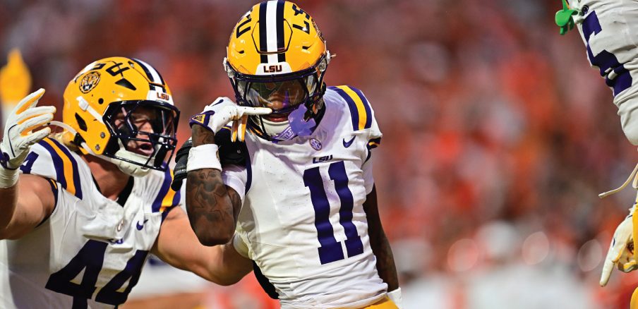 LSU starting cornerback P.J. Woodland had 5 solo tackles with a -12-yard sack and a pass breakup in the Tigers' 17-10 win at No. 4 Clemson on Saturday night. (LSU photo).