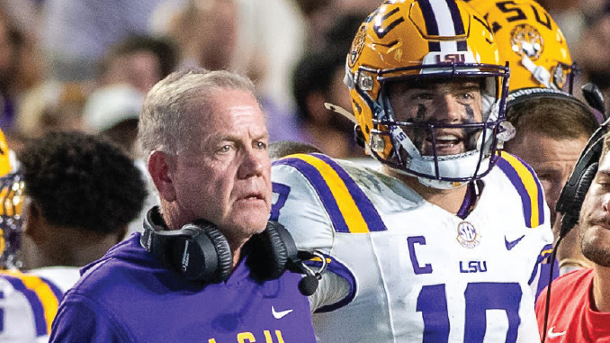 LSUFballVsSouthCarolina2025_BrianKellyGarrettNussmeier_MBacigalupi
