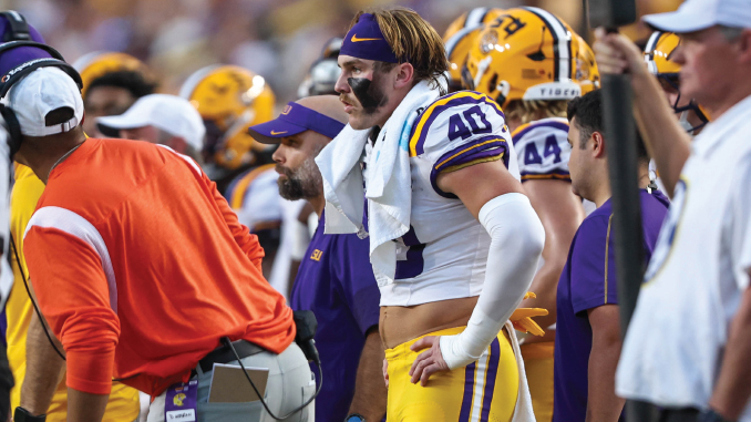 LSUFootballVFlorida2025_WhitWeeksSidelined_JMailhes | Tiger Rag