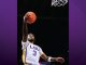 Basketball player in an LSU uniform (#3) leaping toward the basket for a layup/dunk.