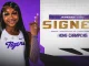 Promotional banner announcing Jamees ia Ford as signed sprinter, with a smiling athlete on the left and 'SIGNED' on the right.