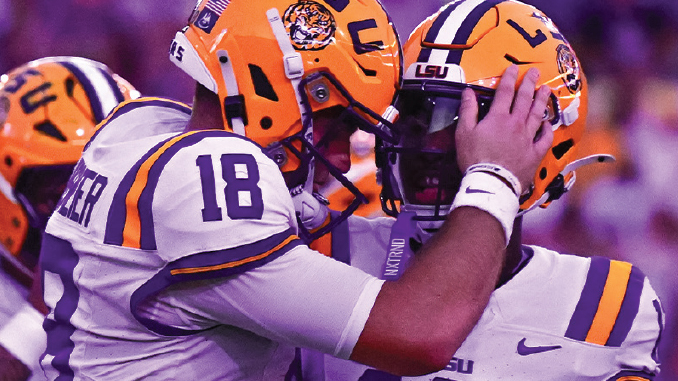 LSUvSoutheastern2025_GarrettNussmeierKyleParker_LSUAthletics