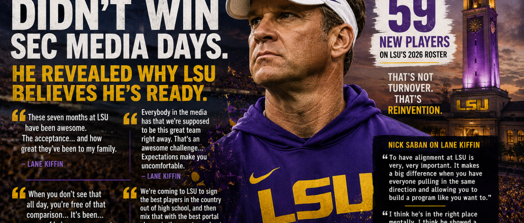 Lane Kiffin's first LSU SEC Media Days 2026