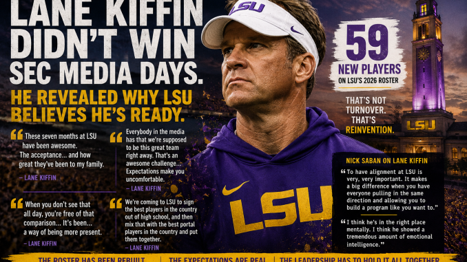 Lane Kiffin's first LSU SEC Media Days 2026