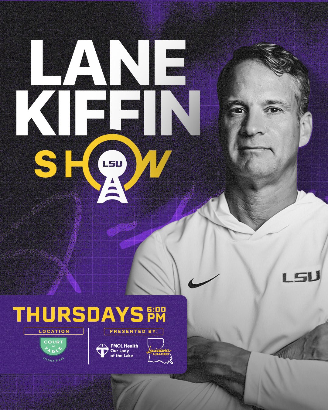 Lane Kiffin’s 1st LSU Coaches Show Held At “COURT To Table” Restaurant, But Not That Kind Of Court