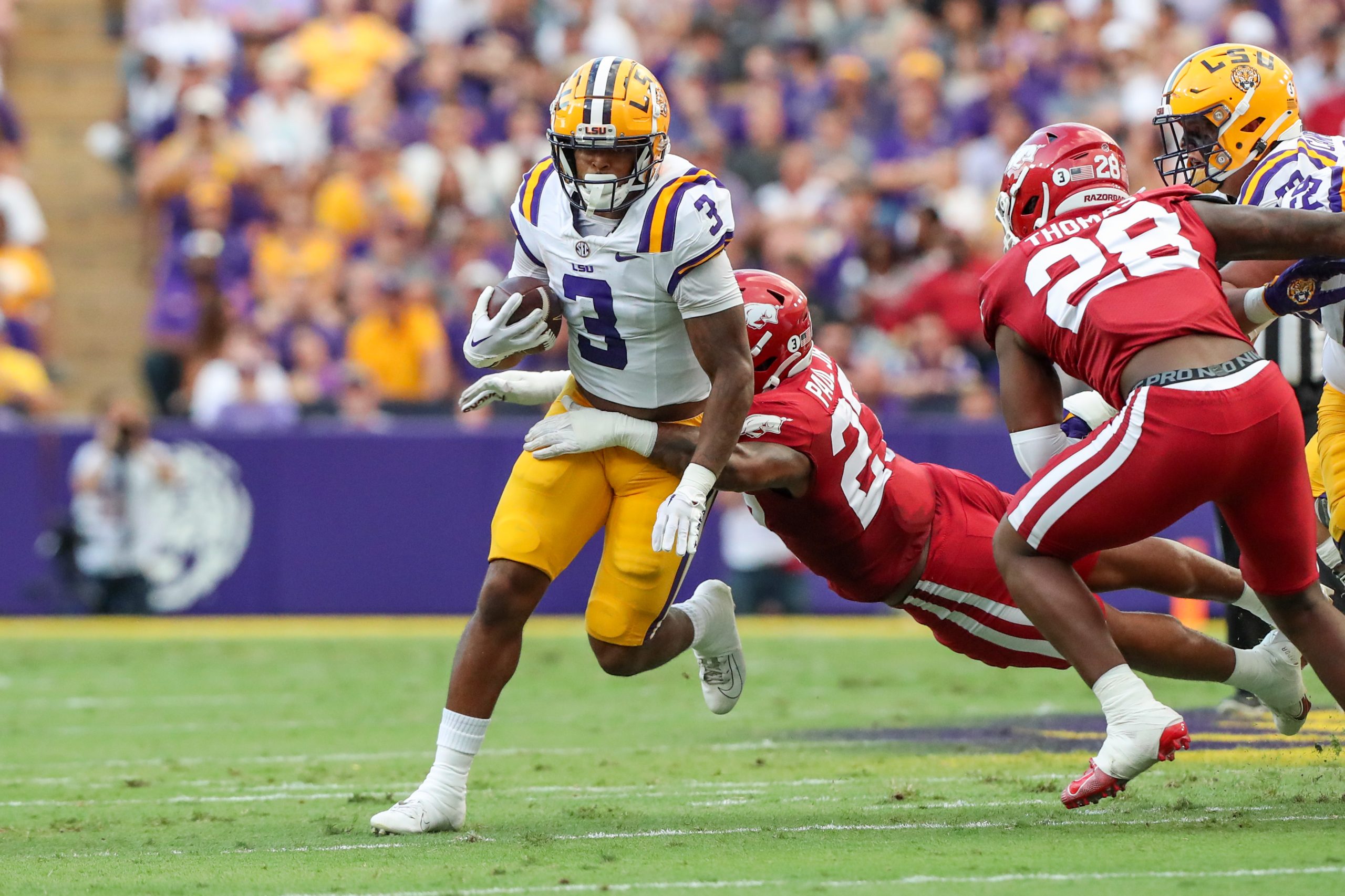 Desired effect LSU’s Logan Diggs’ emergence has taken pressure off