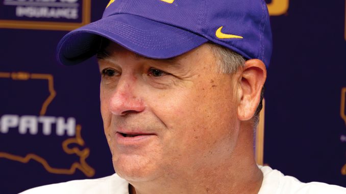 LSU offensive coordinator Mike Denbrock