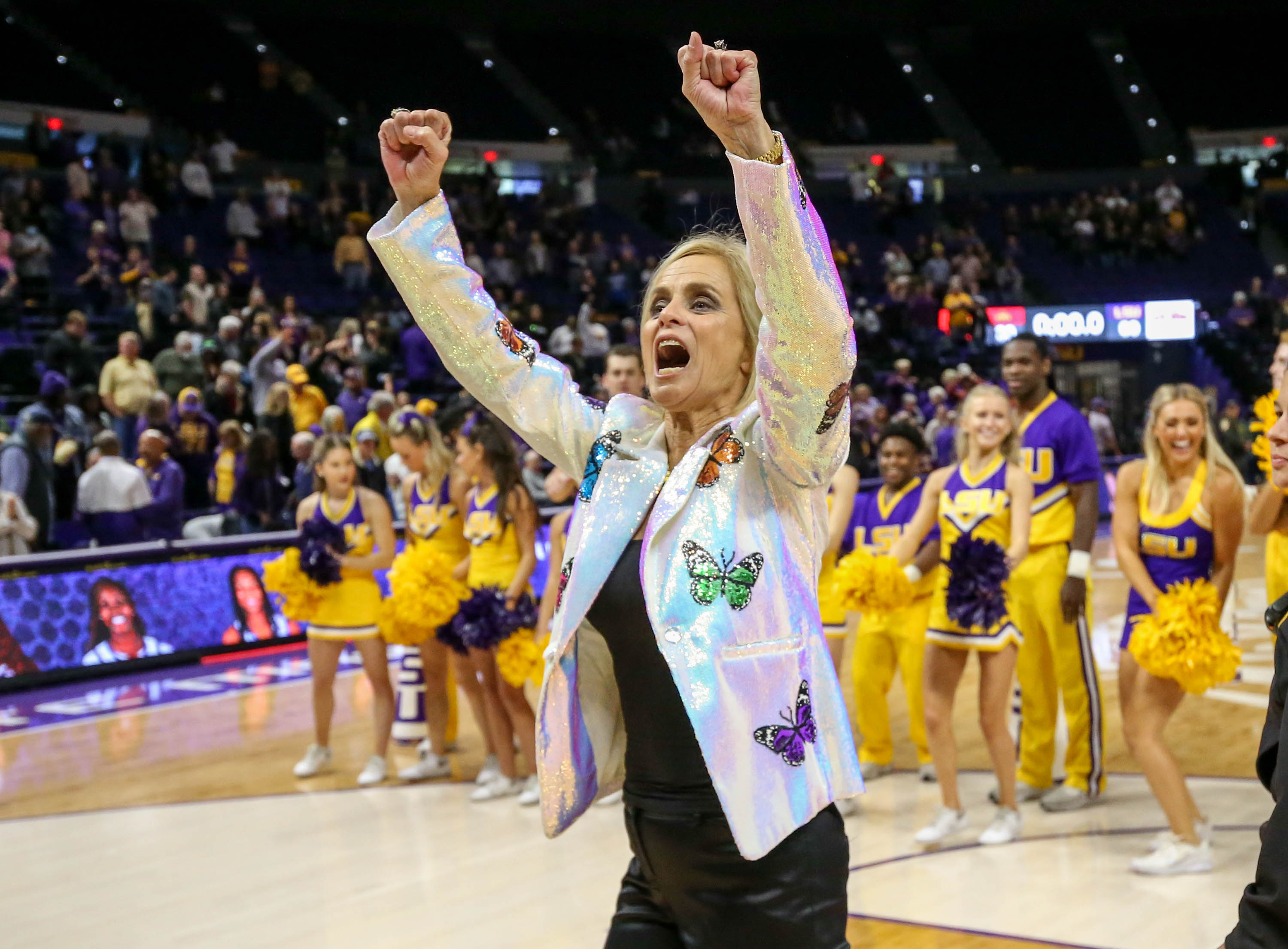 Mulkey celebrates