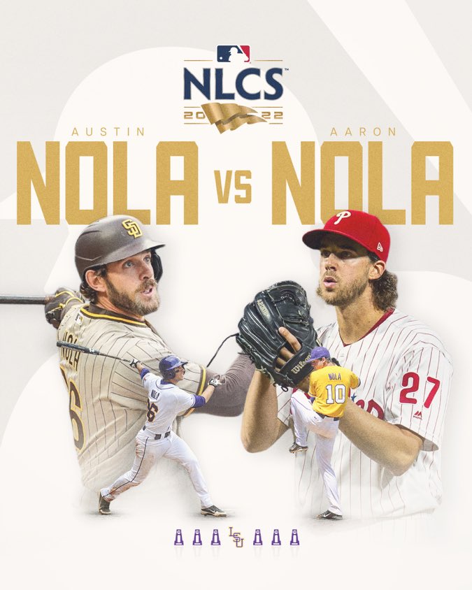 Oh brother! Former LSU standouts Austin, Aaron Nola on opposite ends of  NLCS in Padres-Phillies series