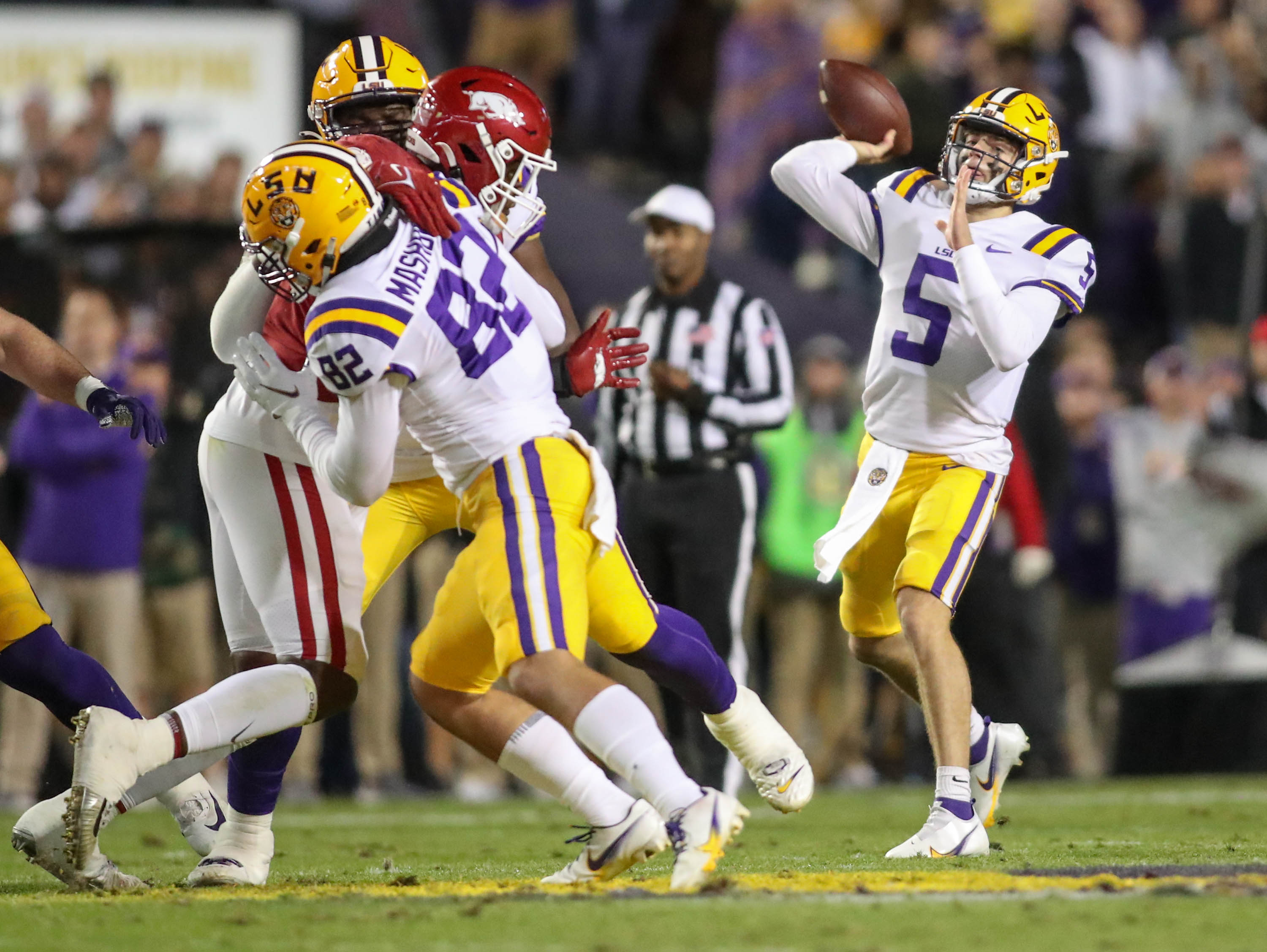 Nussmeir throws a pass