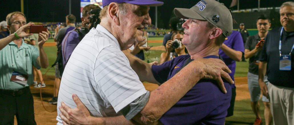 Skip Bertman and Jay Johnson as LSU returns to Omaha