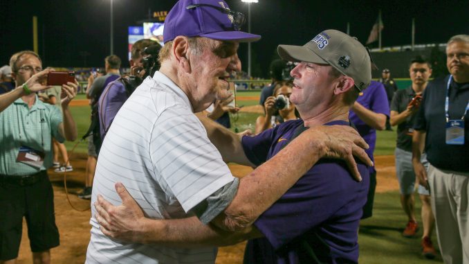 Bertman and Johnson Skip Bertman and Jay Johnson as LSU returns to Omaha
