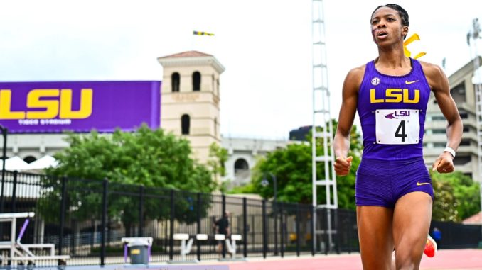 Rose with No 2 Time in NCAA History Michaela Rose, LSU track