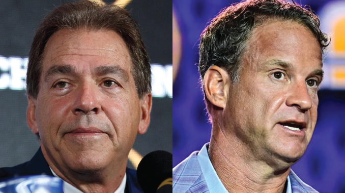 Side-by-side portraits of two middle-aged men facing slightly different directions, suggesting a comparison or interview setup