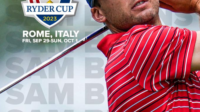Sam Burns Ryder Cup graphic