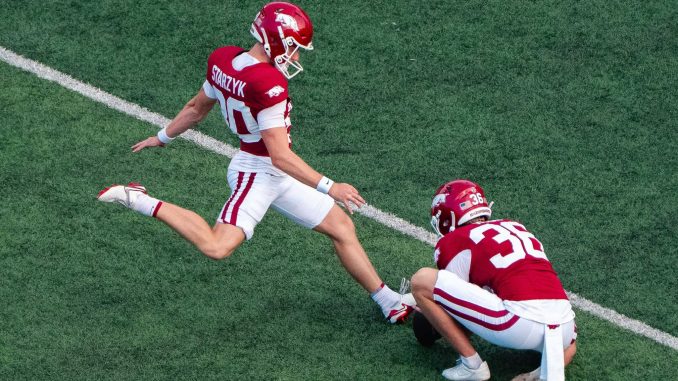 Scott Starzyk, Arkansas kicker