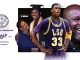 Collage-style banner for Basketball Graduates: a college basketball player in an LSU purple jersey with number 33 stands center, flanked by a smiling man and a larger portrait on the right; logos and the text 'Basketball Graduates' and '2026 Spring' appear on the left, conveying a graduation event.