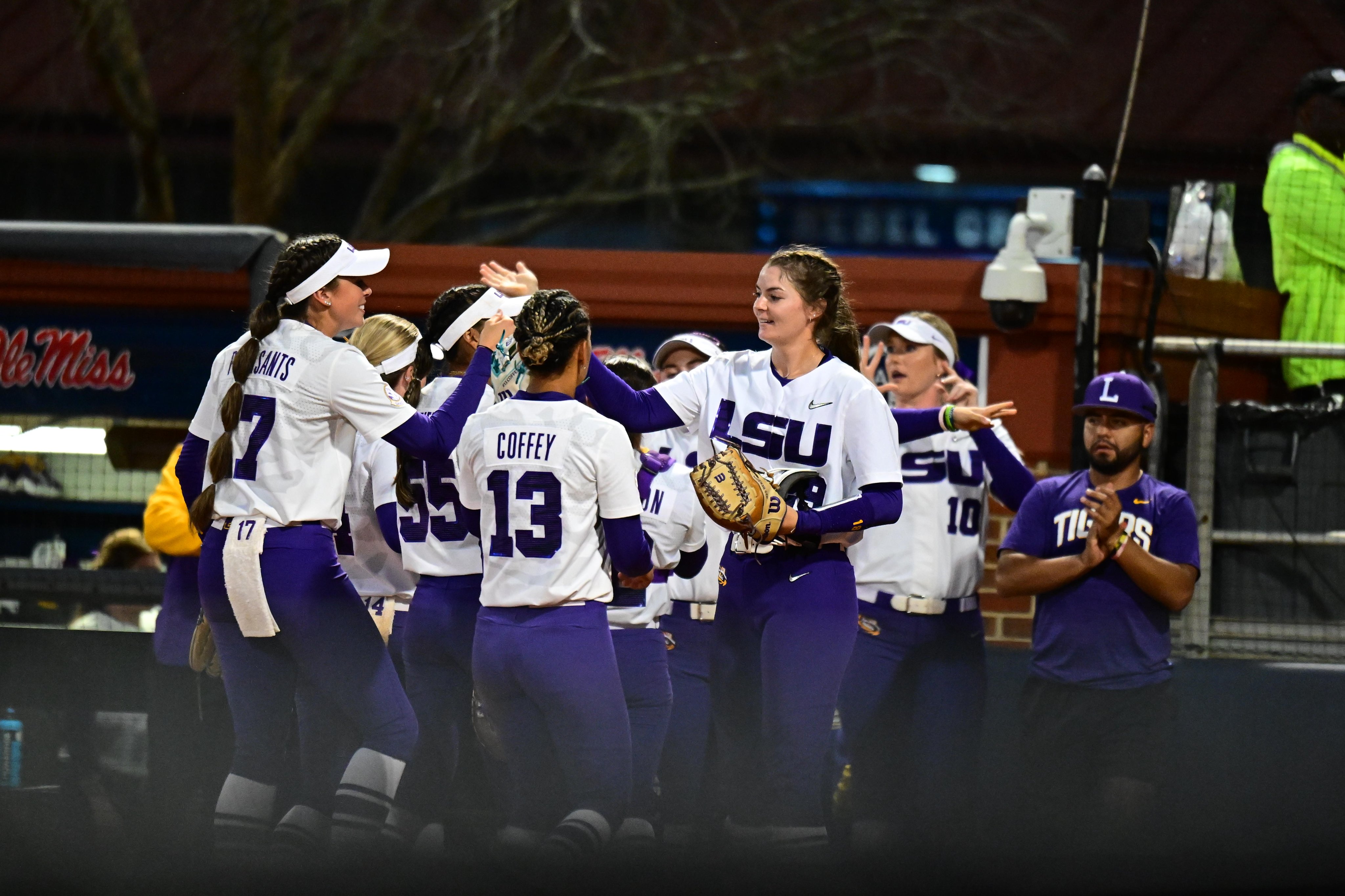 Sydney Berzon receives congrats vs Ole Miss